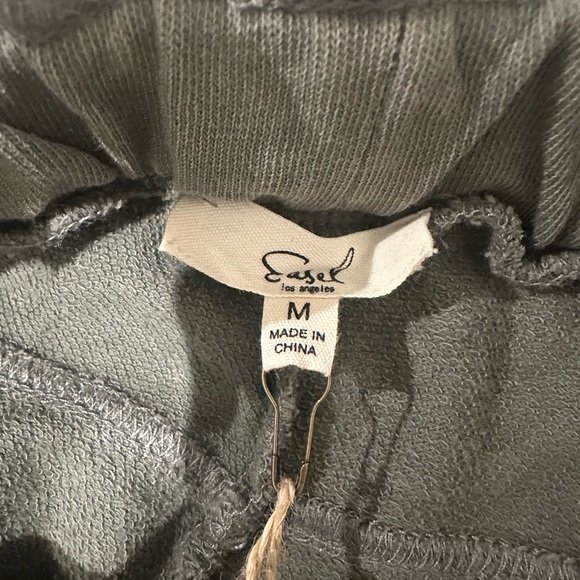 Easel Gray Wide-Leg Pants with Elastic Waist - Picture 5 of 5